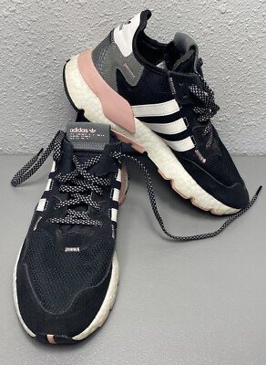 Adidas Nite Jogger FV3880 Black Pink Women's Running Shoes Sneakers Size 9.5