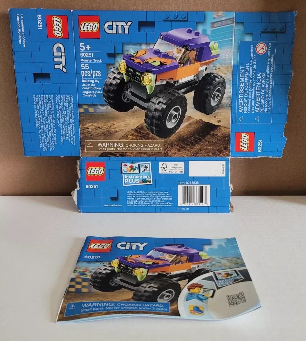 LEGO City Monster Truck 60251 Building Sets for Kids (55 Pieces)