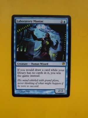 Laboratory Maniac. Rare Innistrad human wizard Magic the Gathering Card.
