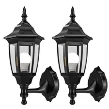 2 Pack Outdoor Porch Light Exterior Wall Light Waterproof Wall Lamp for Yard