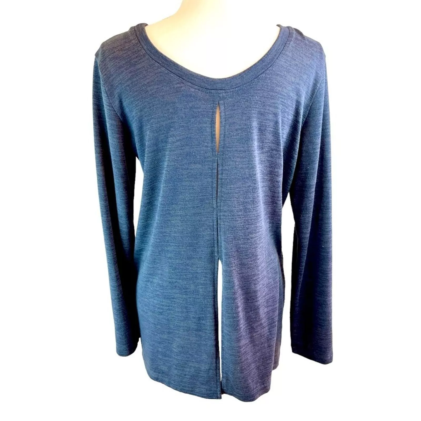 lole open back long sleeve post workout yoga tunic scoop ballet shirt