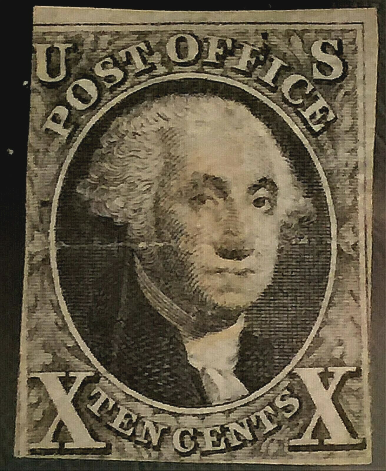 1847 10c WASHINGTON TEN CENTS X MHOG USA POStAGe Stamp CV