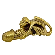Erotic Monkey Paladkik Yant Brass Amulet Pendant Soulmate Love Charm Attraction