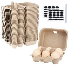 36 Pack Half Dozen Empty Egg Cartons for Chicken Egg Farmers Market Home Crafts