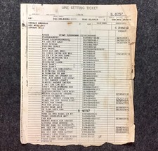 1950s Original International Harvester Ih Pickup Line Setting Ticket Man Cave