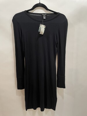 club monaco dress ebay Club Monaco Pleated Dress Maxi Black Drawstring Waist Sleeveless Kaftan sz.2 NWT