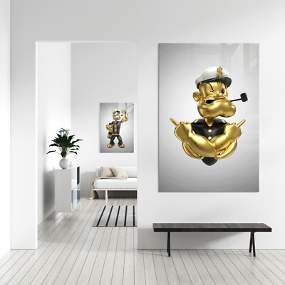   EXKLUSIV WANDBILD, POPEYE SAILOR MAN BAD GUY KUNST ACRYLGLAS, LEINWAND, POSTER