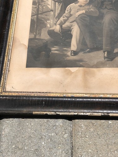Ancien portrait encadré 1886 d'Abraham Lincoln et sa famille - Photo 5/10