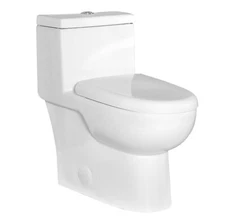 Fiore32169D Dual Flush One Piece Elongated Toilet w/ Soft Close Seat, White