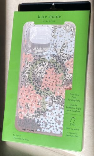 Kate Spade Phone Case for iPhone 14 PRO MAX  Floral With Rhinestones  WOW! - Picture 1 of 4