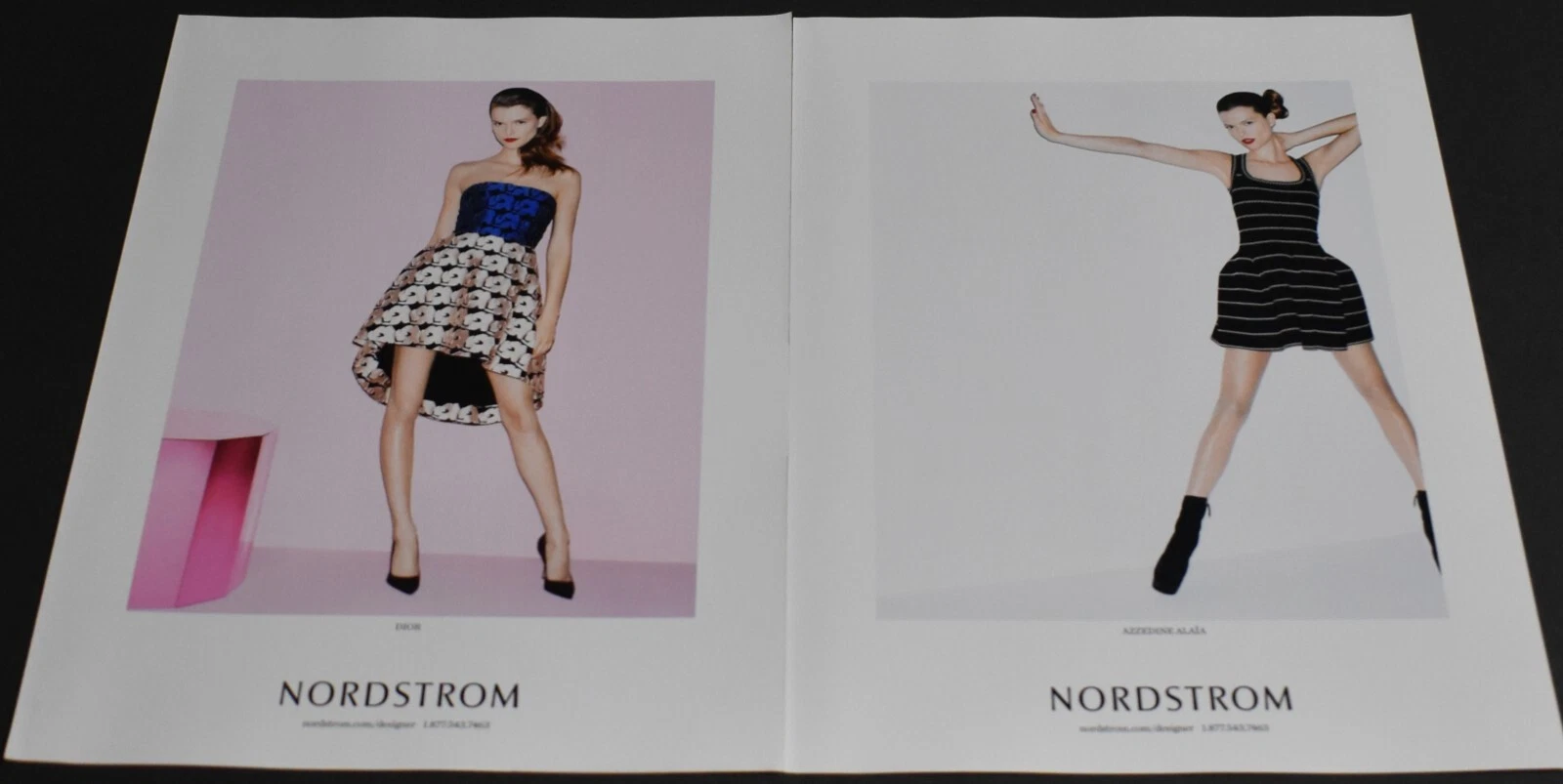 2013 Stampa Pubblicità Sexy Tacchi Gambe Lunghe Donna Femminile Bruna Nordstrom Abito Dior L