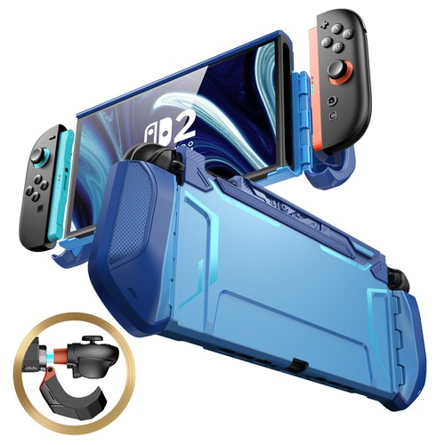 For Nintendo Switch 2 (2025) Grip Cover Mumba Blade TPU Dockable Case Back Shell - Picture 10 of 57