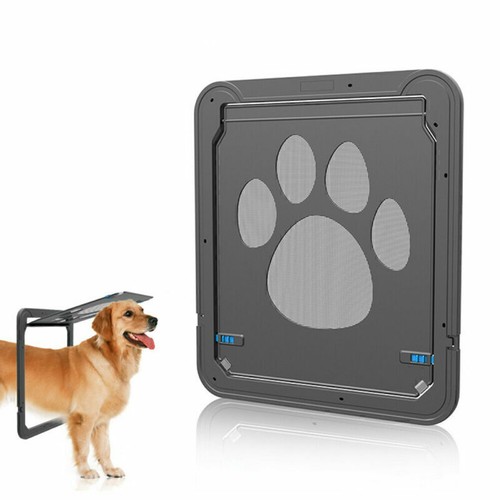 Haustierklappe Hundeklappe Katzenklappe für Fliegengitter ABS 37*42cm/24*29cm