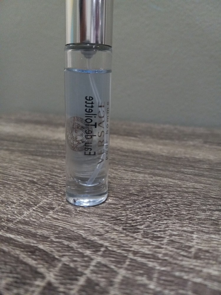 MEN'S VERSACE POUR HOMME EAU DE TOILETTE TRAVEL SIZE SPRAY 5 ML / 0.17 FL OZ NEW