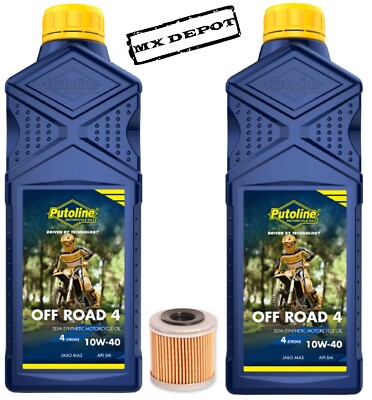 YAMAHA YZF 250 450 PUTOLINE OIL SERVICE 2Ltrs HF140 FILTER MOTOCROSS 2009 - 2024