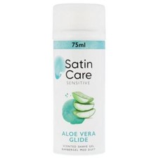2 x Gillette Satin Care Sensitive Aloe Vera Glide Scented Shave Gel 75ml 42.33 per litre