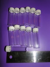 10 Pieces 2" Small clear Glass Vials Bottles with lids Essential Oil Perfume etc