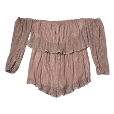 Bluebell Boutique Women's Shimmer Sparkle Romper Cold Shoulder Size 3XL