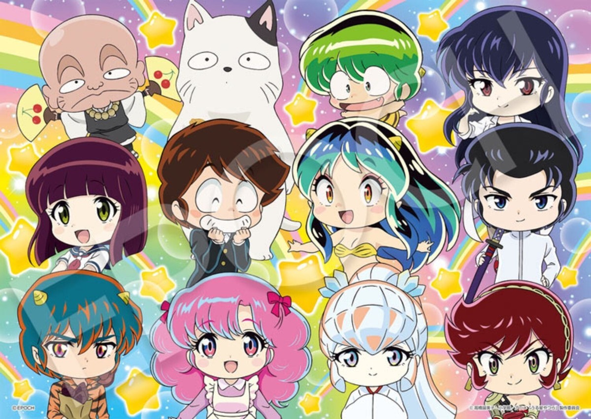 Uri キャラクターグッズセット Urusei Yatsura Jigsaw puzzle Kirakira SD character 216 pieces