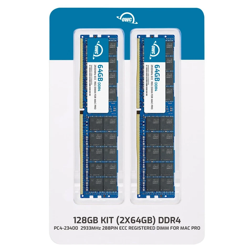 OWC 128GB (2x64GB) DDR4 2933MHz ECC Reg Memory RAM Upgrade for 2019 Mac Pro - Image 2 of 4