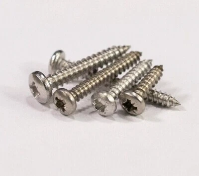 HYFIVE NO.8 STAINLESS STEEL SELF TAPPING SCREWS PAN HEAD POZI DRIVE A4 MARINE GRADE
