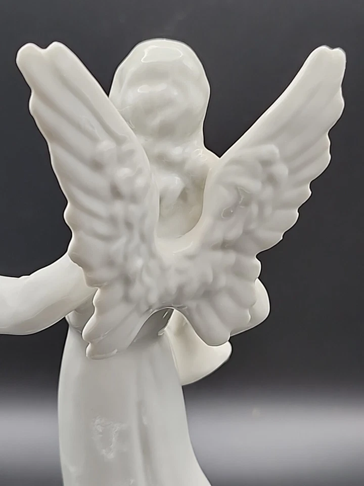 Figura de ángel musical Dresden Wilhelm Rittirsch con campana 6,5" porcelana Alemania Foto 4 de 4