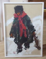 Heinrich Arrigo-Wittler - geb. 8.4.1918 - Jagdglück im Winter - express. - sign.