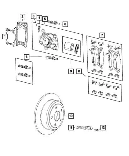 Disco de freno trasero para Dodge Nitro 2007-2012 (P/N 2AMV9250AA)