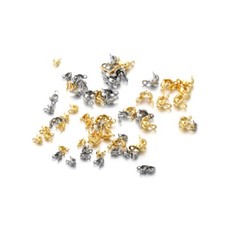 100 DIY Necklace Steel Crimp Bead End Cap Used for DIY Bracelet Jewelry Making