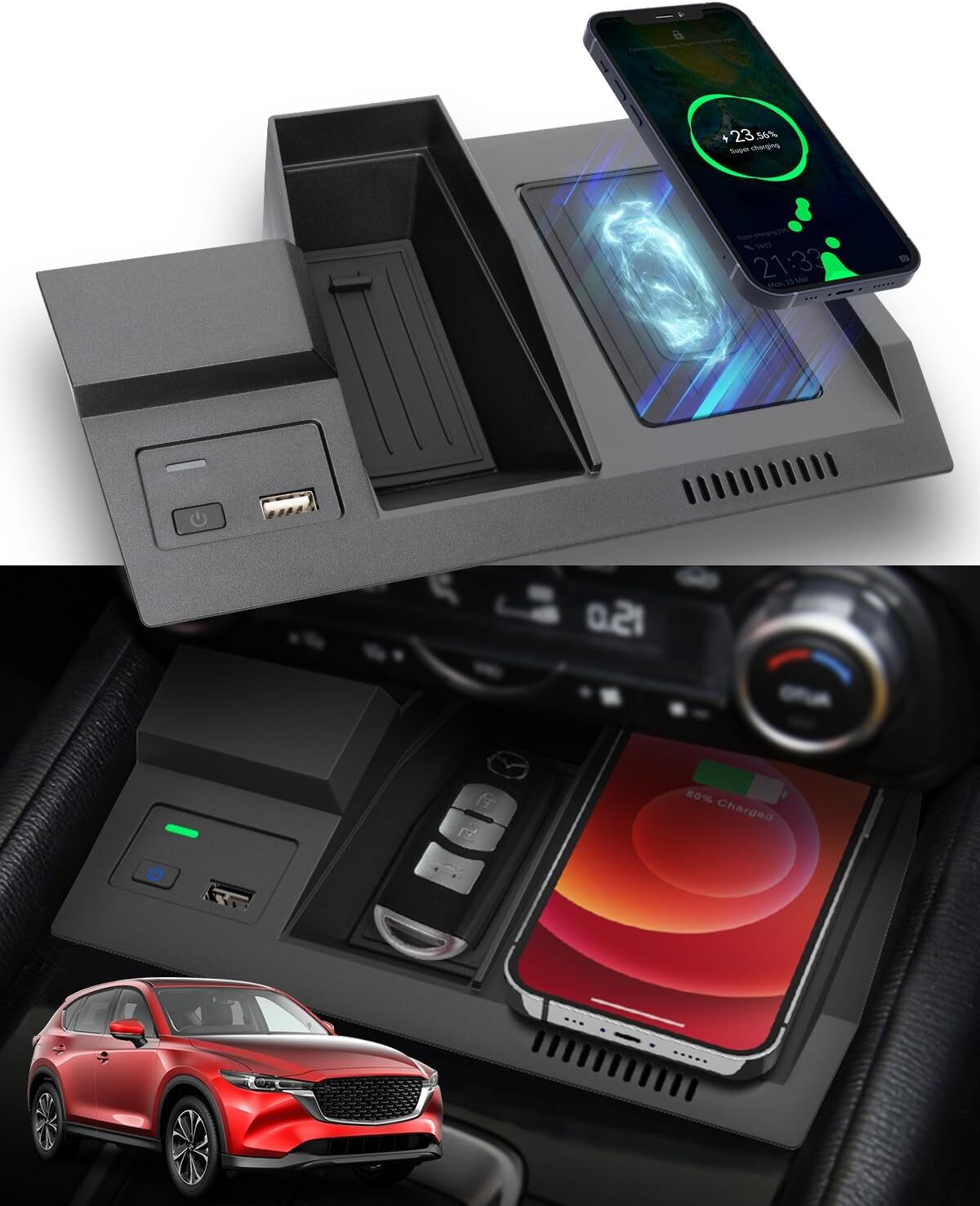 2017-2025 Mazda CX5 Wireless Charger & USB Port OEM Accessory  
