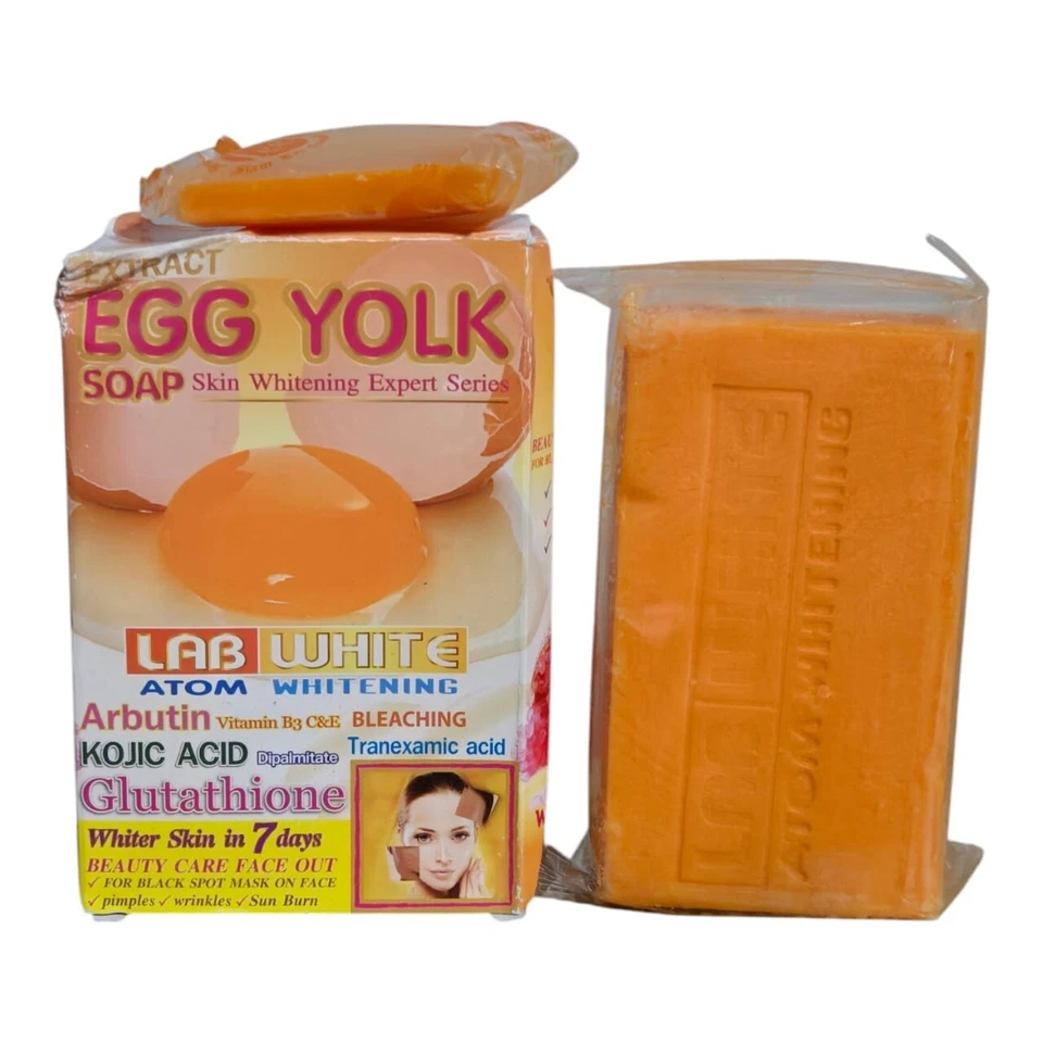 Extract L- white  Egg Yolk Face & Body Soap 1piece +Sample Small Size - Image 2 of 3