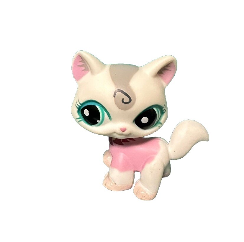 1699 LPS Felina Murchent White Pink Kitty Cat Green Eyes