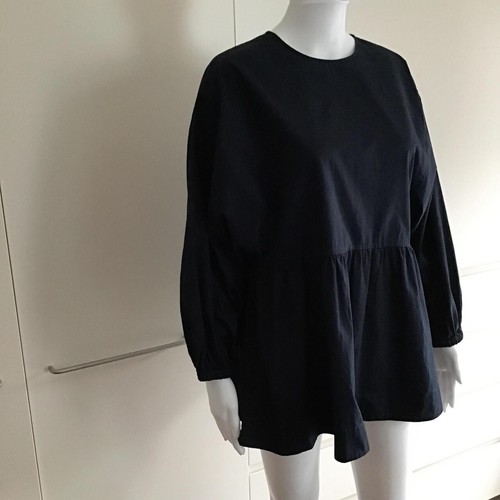 COS Poplin 100% Cotton Navy Blue Blouse Top / 36 EUR/ 8 UK & AU/Open Back Detail - Imagen 4 de 9
