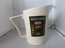 Vintage Wolfschmidt Vodka (Seagrams) Advertising Pub Pitcher