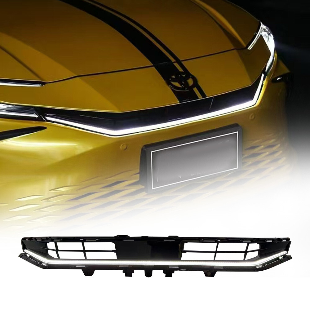 Front Grille Mesh with light LED Grill Fits for Camry XV80 Sport 2023-2025 Black