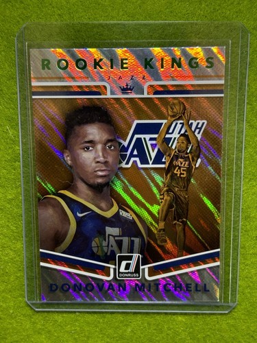 Tarjeta de novato Donovan Mitchell Flash Silver Prizm SSP 2017 Donruss ROOKIE KINGS RC - Imagen 6 de 24