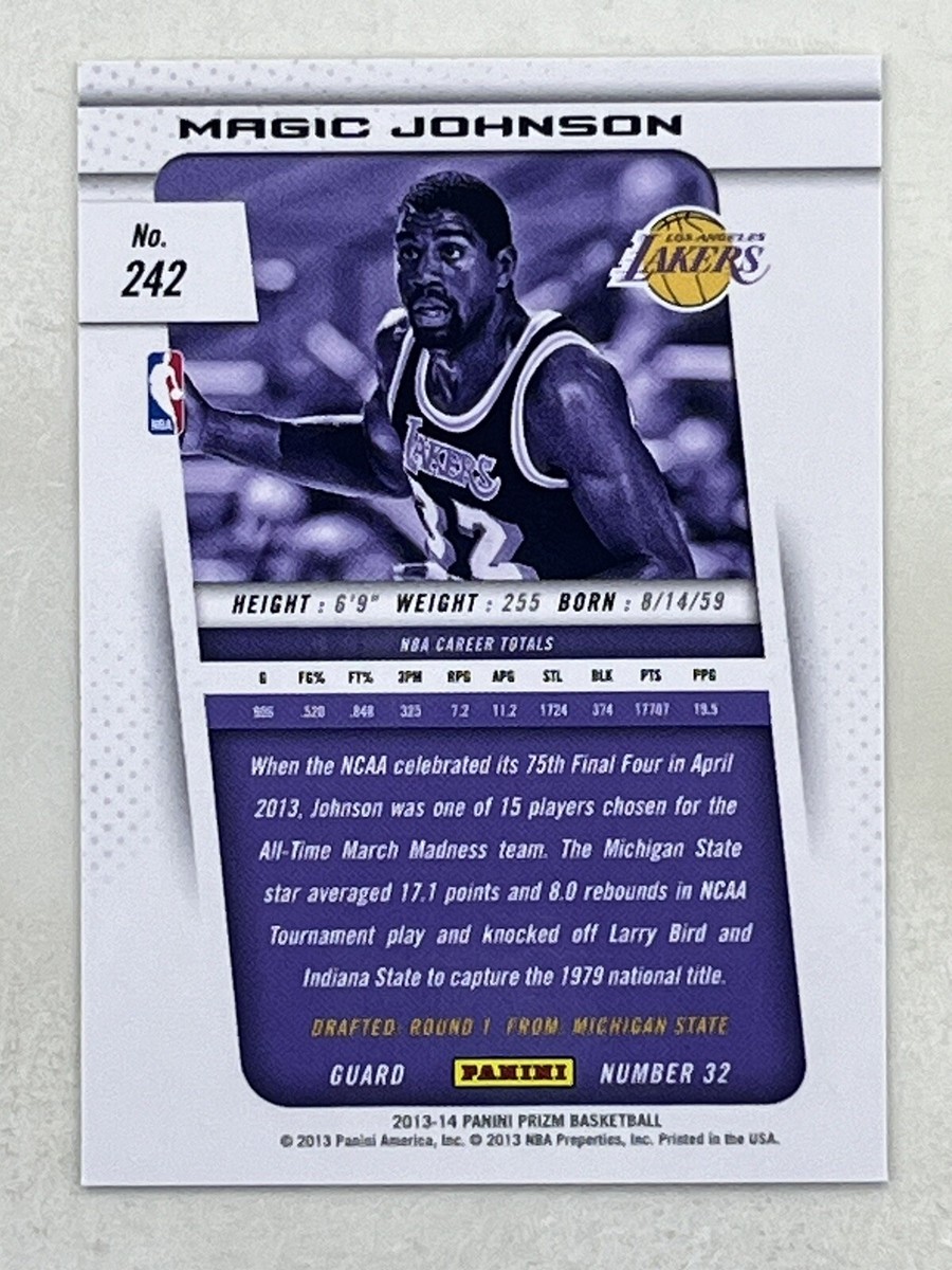 Magic Johnson 2013-14 Panini Prizm #242 Sports NBA HOF Los Angeles