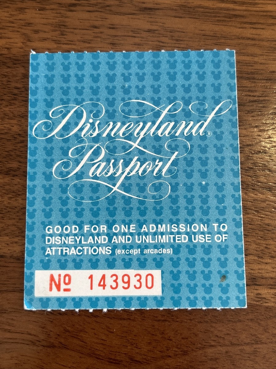 Vintage 1985 Disneyland Passport Ticket Stub $16.50