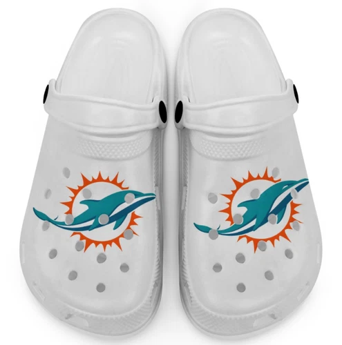Miami Dolphin Logo Clogs