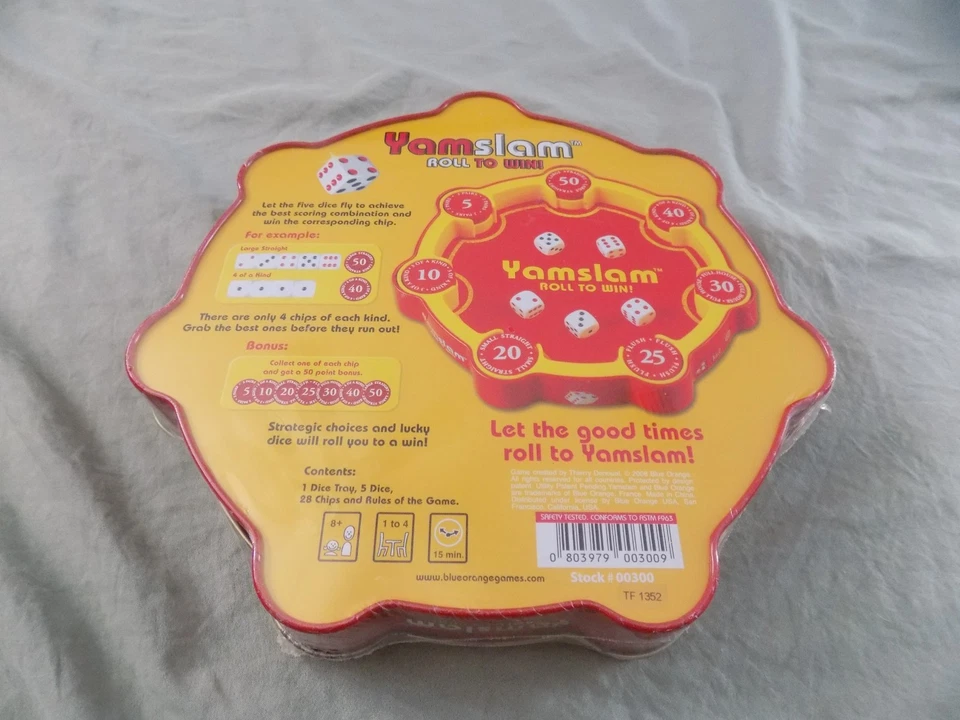Yamslam Strategy Dice Game Roll To Win Yahtzee 2008 Blue Orange Sealed #00300 - Image 3 of 3