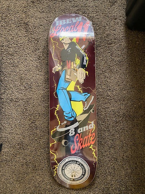 New Sealed IBEW Local 11 Union  Limited ''8 and Skate'' 32''x8.25'' Skateboard