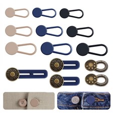 LiuLazy Button Extenders for Jeans Pants No-Sew Large, Multicolor