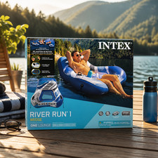 Intex River Run Wedge Inflatable Floating Lounge Pool Lake Raft Portable