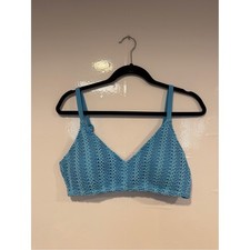 NWT Aerie light blue crochet bikini top size XL