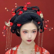 Plum Blossom Silk Flower Hairpin Chinese Hanfu Vintage Hair Accessory