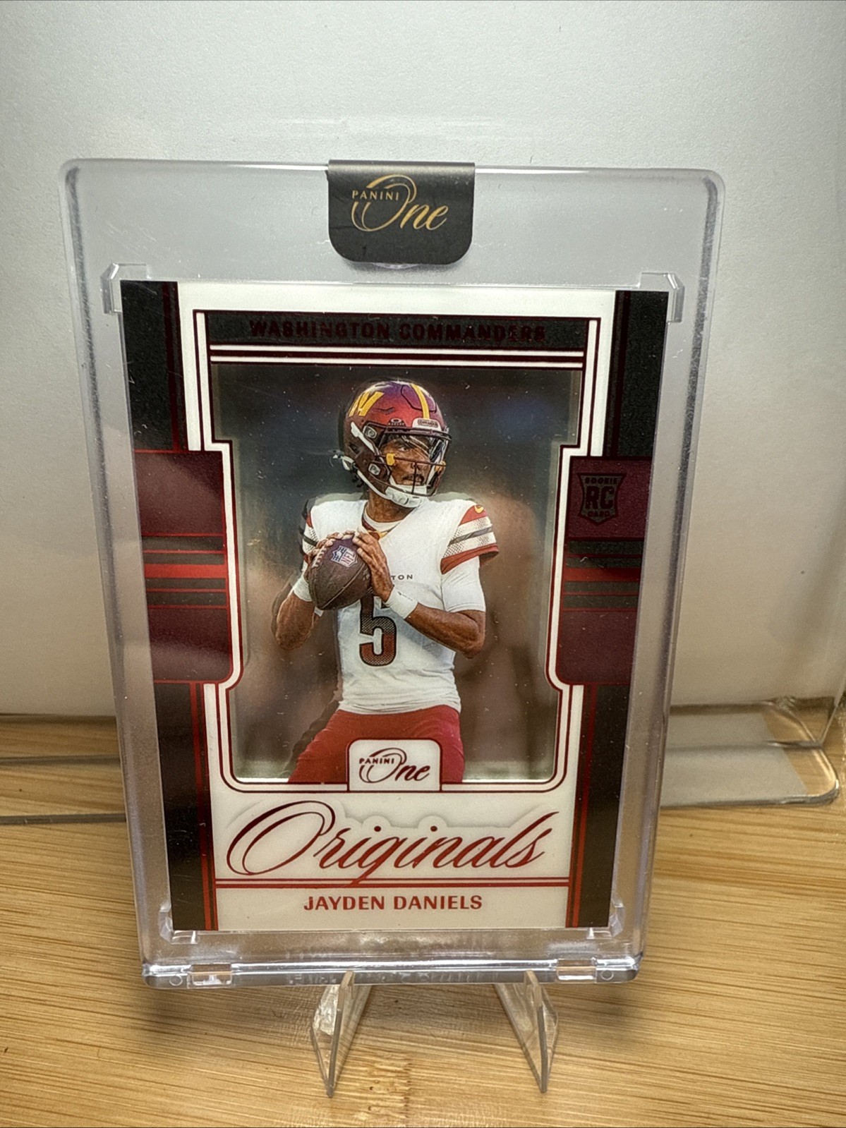 2024 Panini One - One Originals Jayden Daniels #OO-JDS Red /49 (RC)