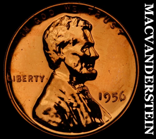 1956 Lincoln Wheat Cent - Red Choice Gem Proof  Lustrous  No Reserve  #G8277