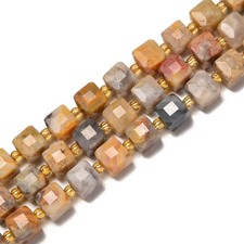 Crazy Agate Faceted Cube Loose Beads Size 8mm Gemstone 15.5'' Strand 8mm