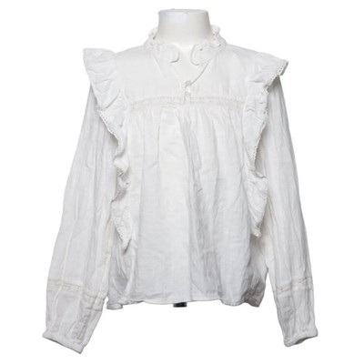 Lindex Kids, Bluse, Größe: 140, Weiß, Baumwolle, Einfarbig, Mädchen #7MG