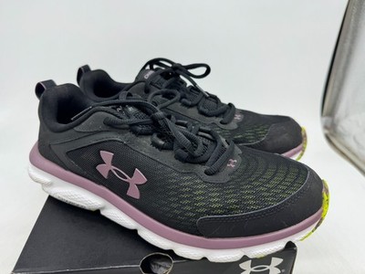 Under Armour Charged Assert 9 Marble Running Sneakers Womens Black Ash Plum - 11